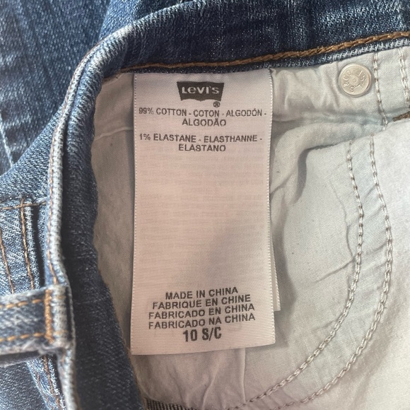 Levi 505 Straight Leg dark blue jeans 10/S - Picture 6 of 6